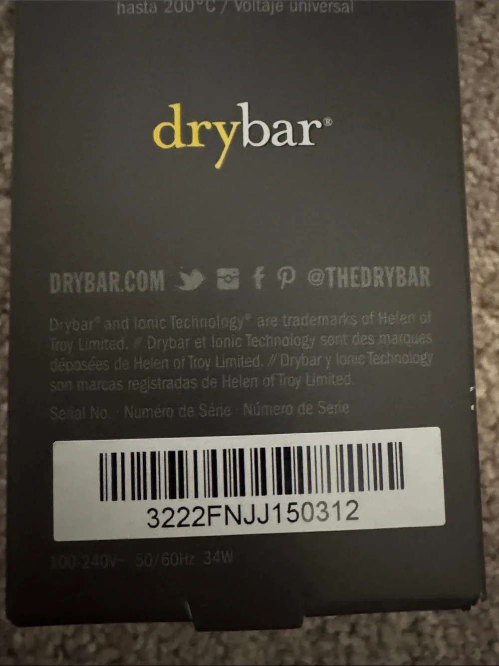 The Dry Bar Baby Brush Crush Mini Heated Straightening Brush - Yellow